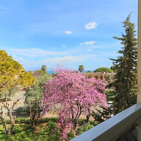 Beautiful Flat With Sea View Terrace Pool Parking Portative Ac- Benakey * 昂蒂布